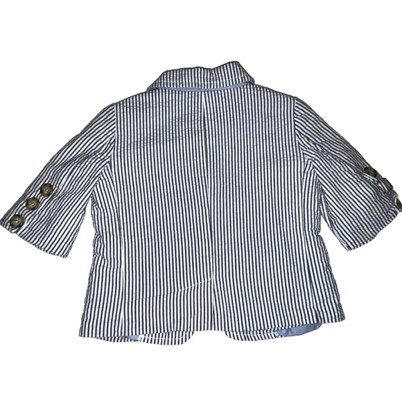 Hooray by Cynthia Rowell Blue White Seersucker Baby Boys 3 Piece Suit 0-3 Months - Picture 3 of 15